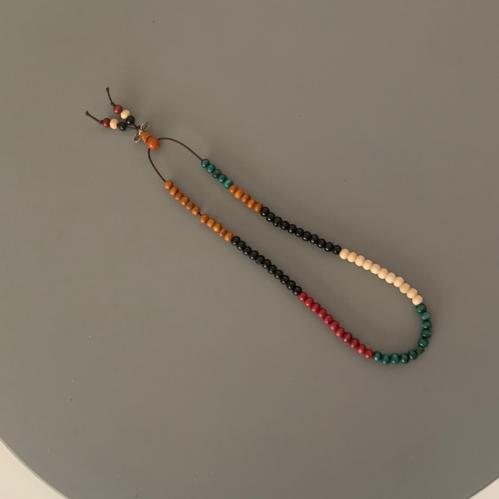Multicolor Wood Beaded Necklace from the Virgin Islands